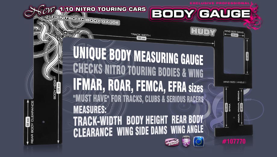 New Hudy Body Gauge 1/10 Nitro Touring Cars