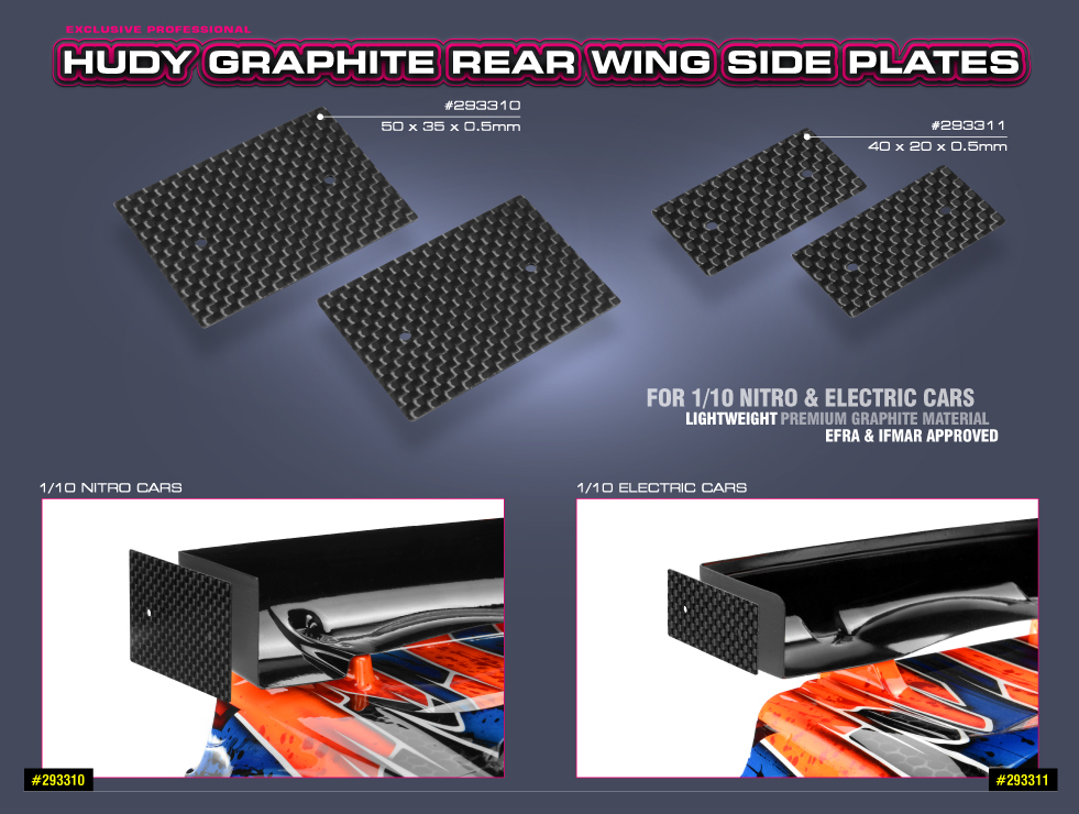 Graphite Rear Wing Side Plates.