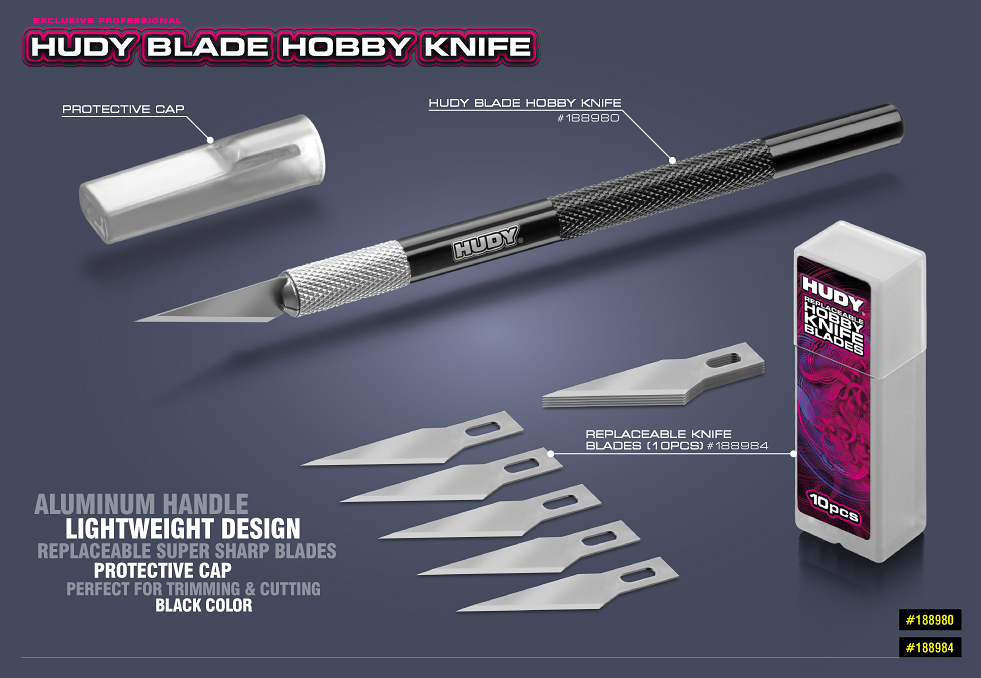 HUDY Blade Hobby Knife with Alu Handle