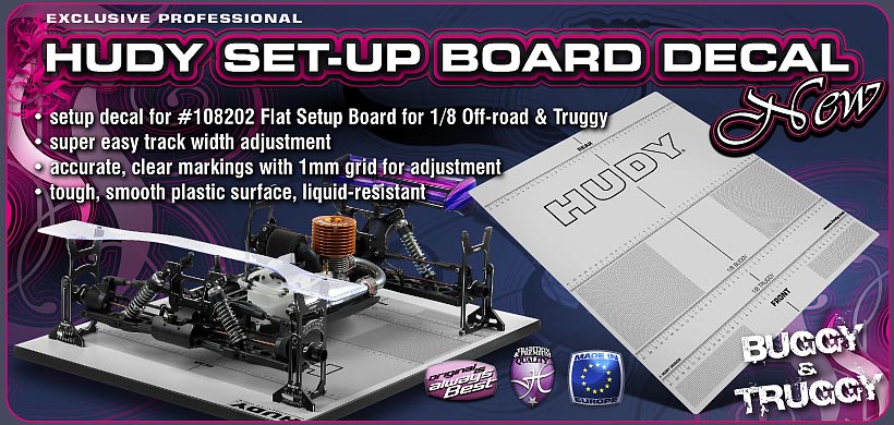 HUDY Set-Up Board Decal