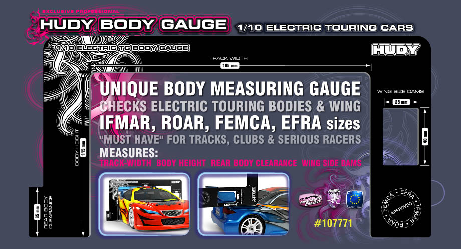 New Hudy Body Gauge 1/10 Nitro Touring Cars