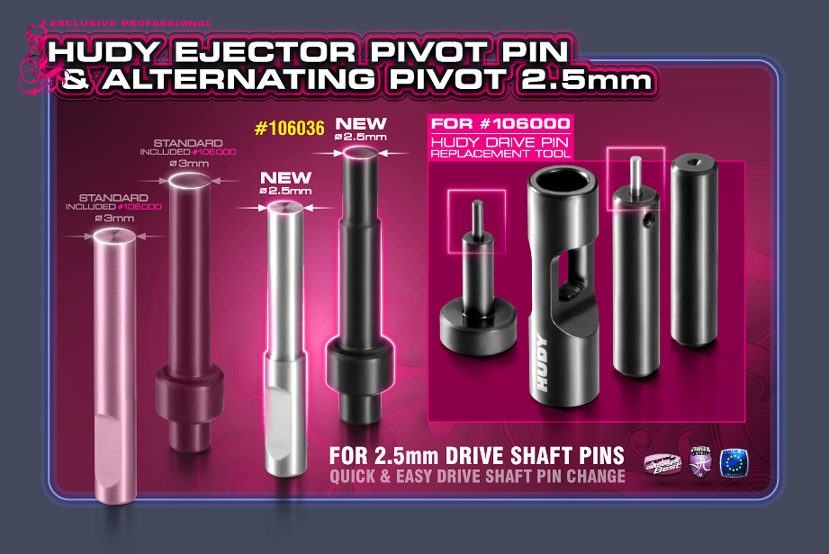 New Ejector Pivot Pin & Alternating Pivot 2.5mm for #106000