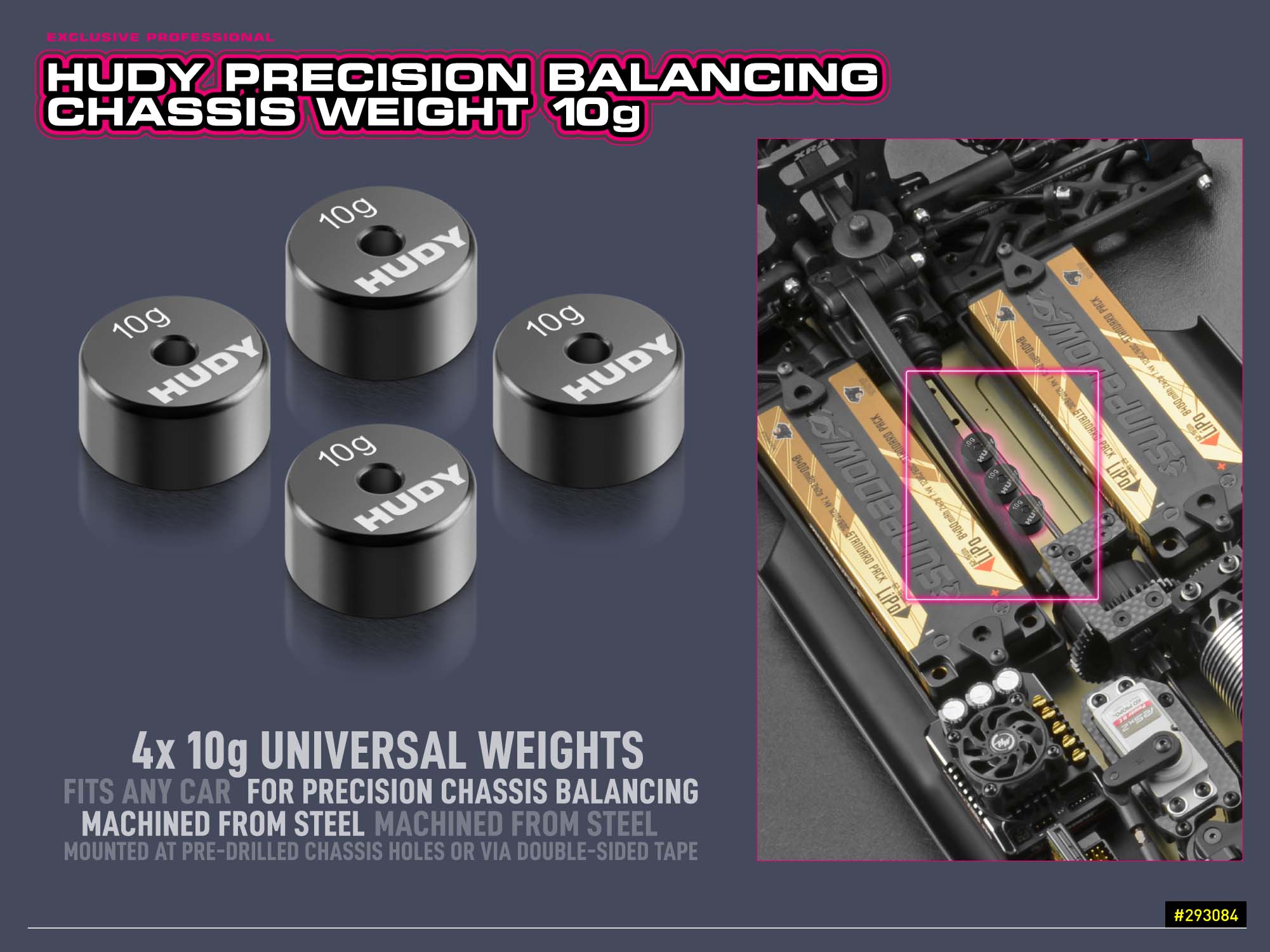 HUDY Precision Balancing Chassis Weight 10g (4)